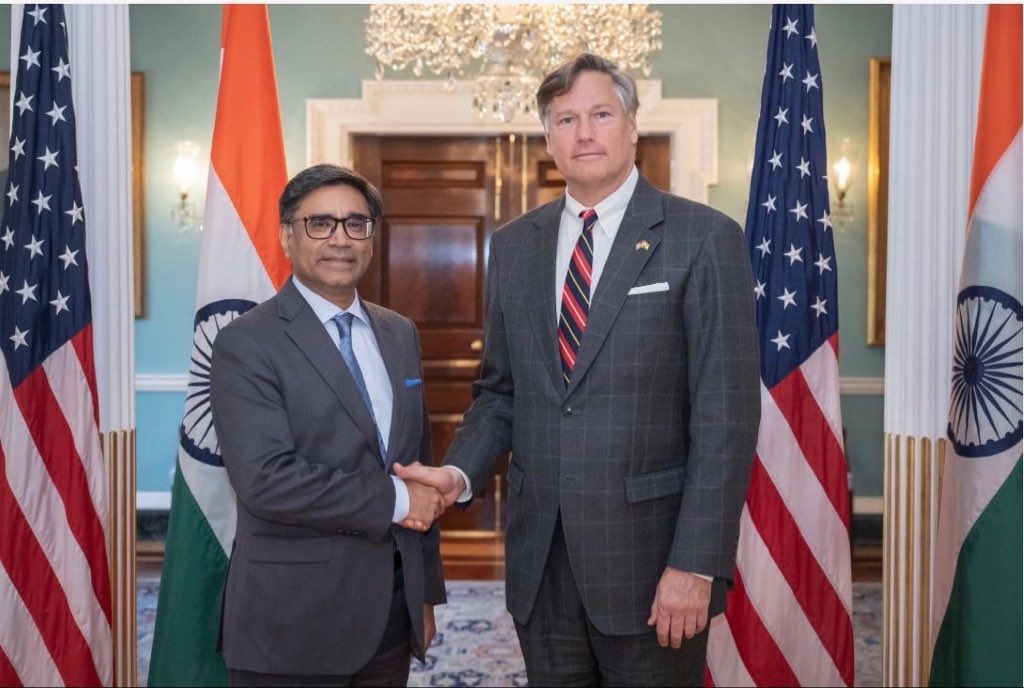 Foreign Secretary Vikram Misri holds talks with US Deputy Secretary of State Christopher Landau on upcoming Indio-US engagements