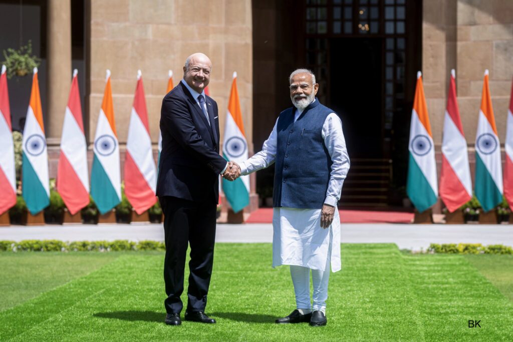 Prime Minister Narendra Modi meets Austrian Chancellor Christian Stocker