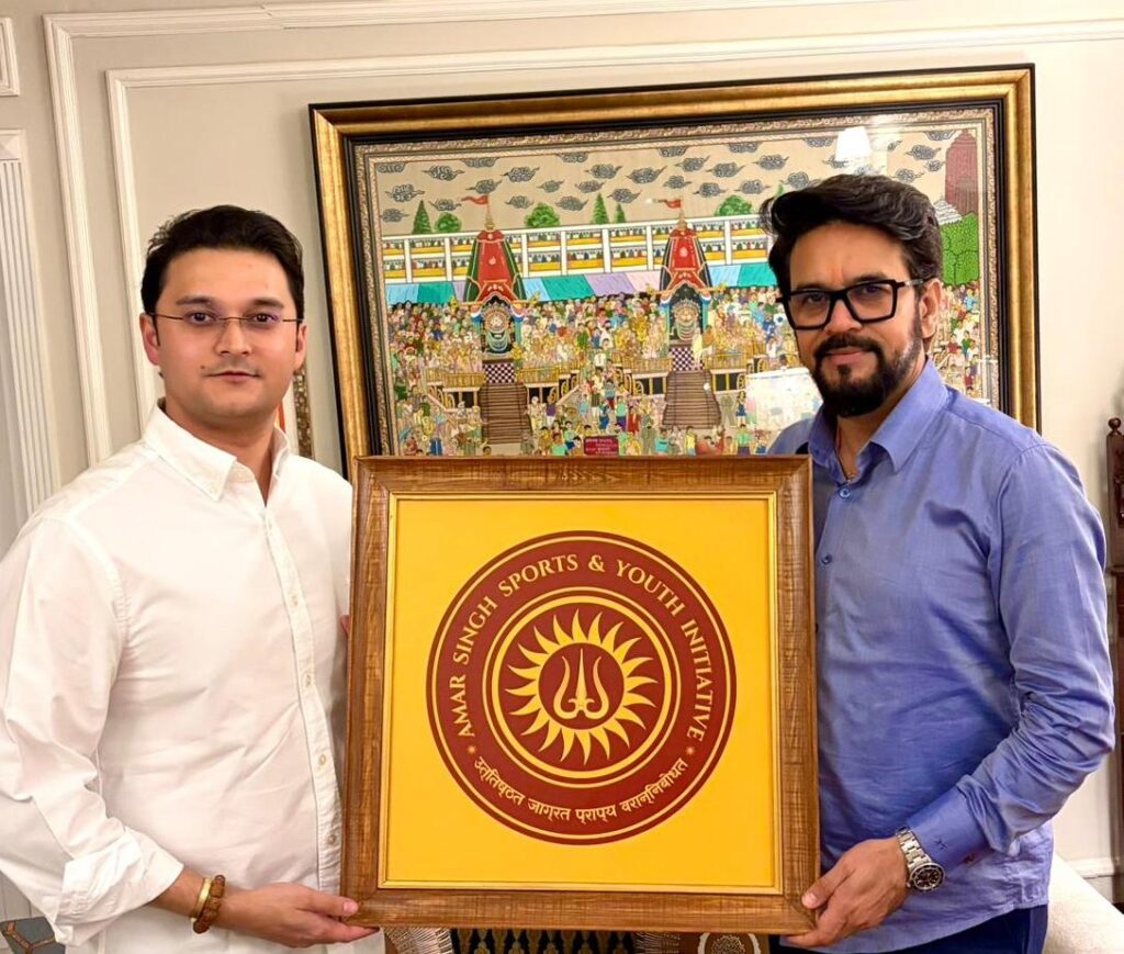 Anurag Thakur Unveils Logo of Amar Singh Sports & Youth Initiative in New Delhi
