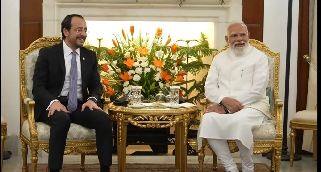 Prime Minister Narendra Modi, Cyprus President Nikos Christodoulides hold bilateral meeting