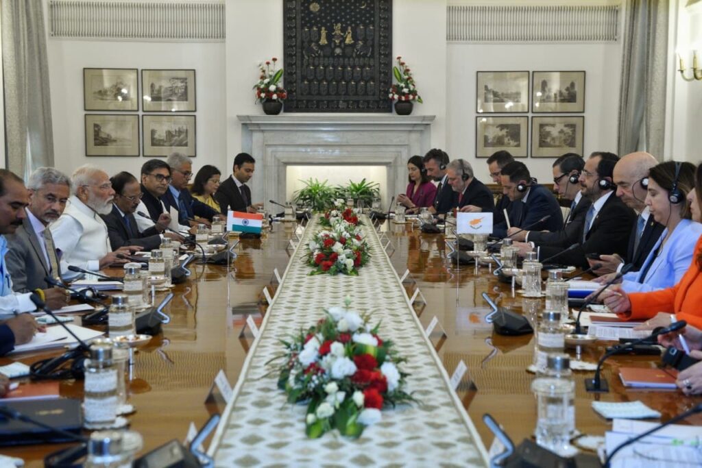 PM Narendra Modi, Cyprus President Nikos Christodoulides hold delegation-level talks in Delhi