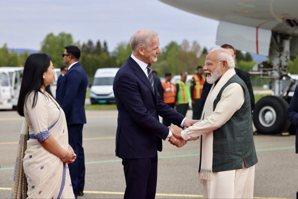 Prime Minister Narendra Modi arrives in Norway for India-Nordic Summit on fourth leg of five-nation tour