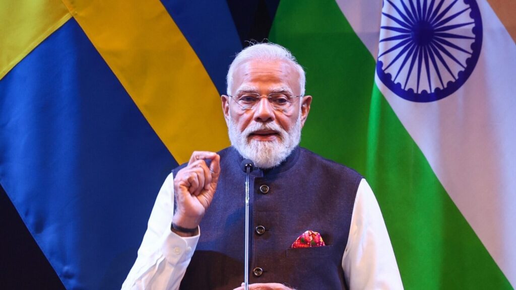 PM Modi conferred with Sweden’s ‘Order of the Polar Star’, calls it “an honour for 140 crore people of India”