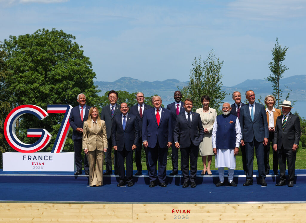 PM Modi joins world leaders for traditional G7 group photograph at Évian-les-Bains