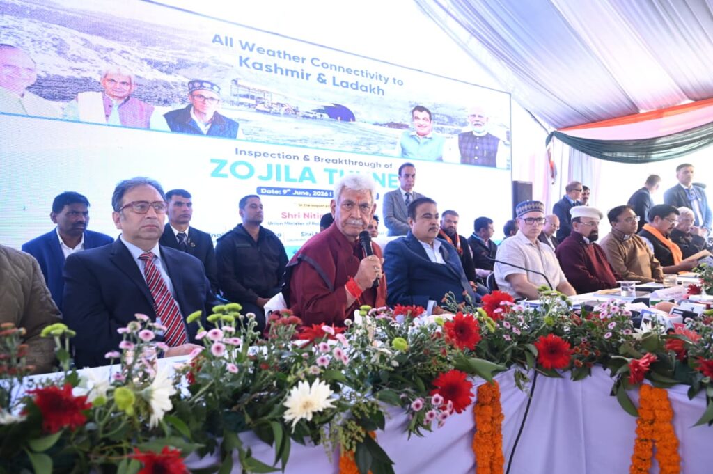 Lt Governor expressed gratitude to PM Modi, Nitin Gadkari for making the historic Zojila Tunnel breakthrough a reality
