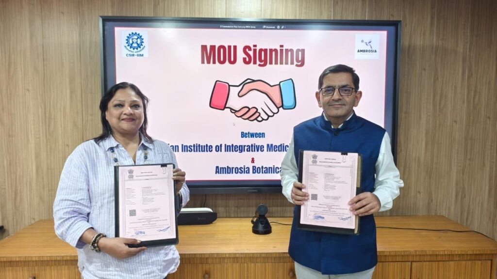 CSIR-IIIM, Ambrosia Botanicals join hands to work on aromatic crops, essential oils based botanical wellness products