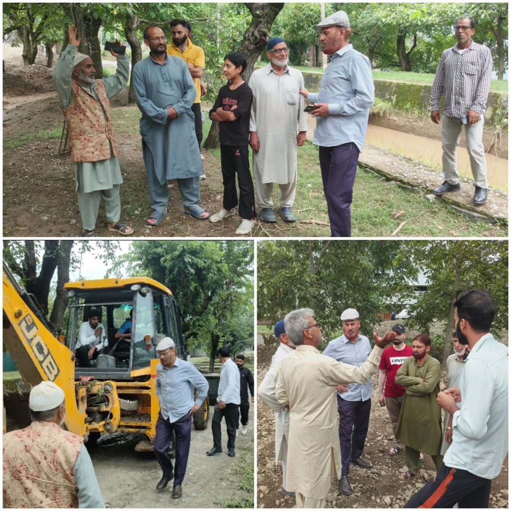 ADC Sopore visits cloudburst-affected Taki Khan Mohammad Mundji