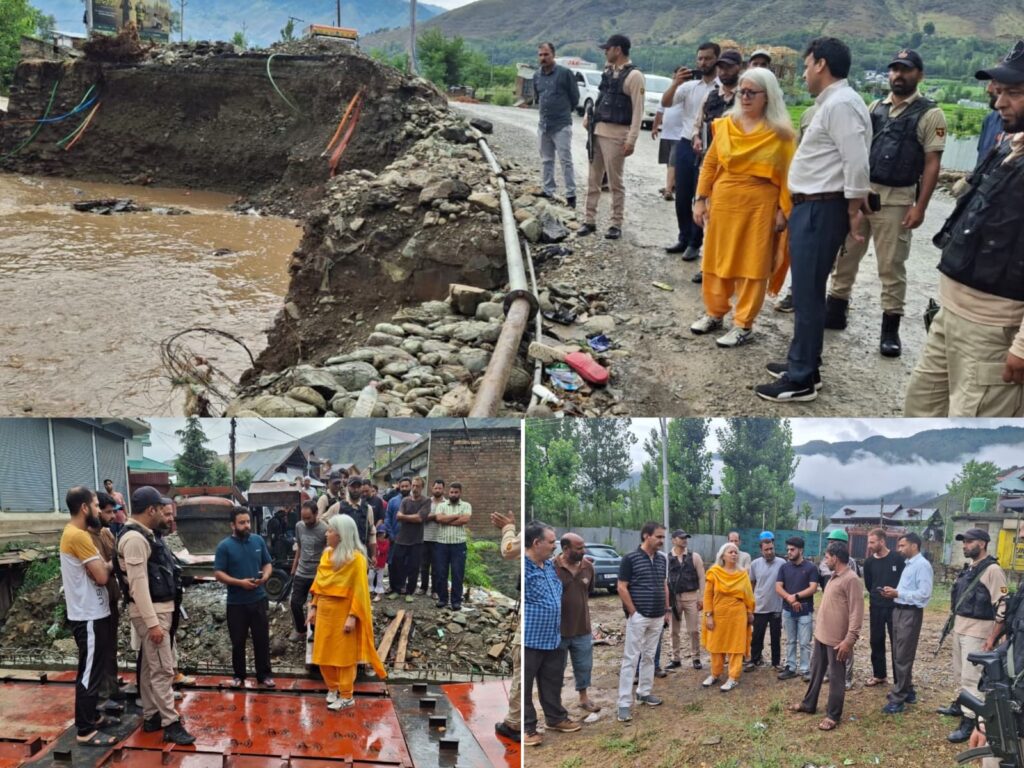 DC Bandipora inspects vulnerable areas amid prevailing Weather Situation; Reviews preparedness