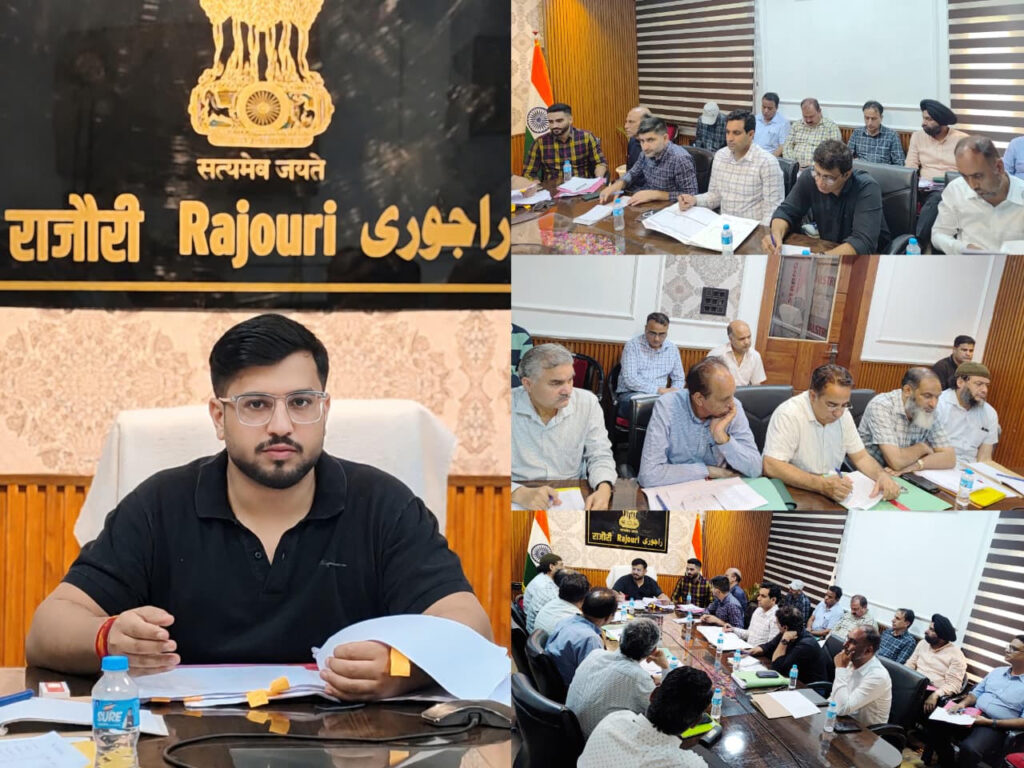 DC Rajouri reviews flood restoration works, directs accurate damage reporting and quality execution