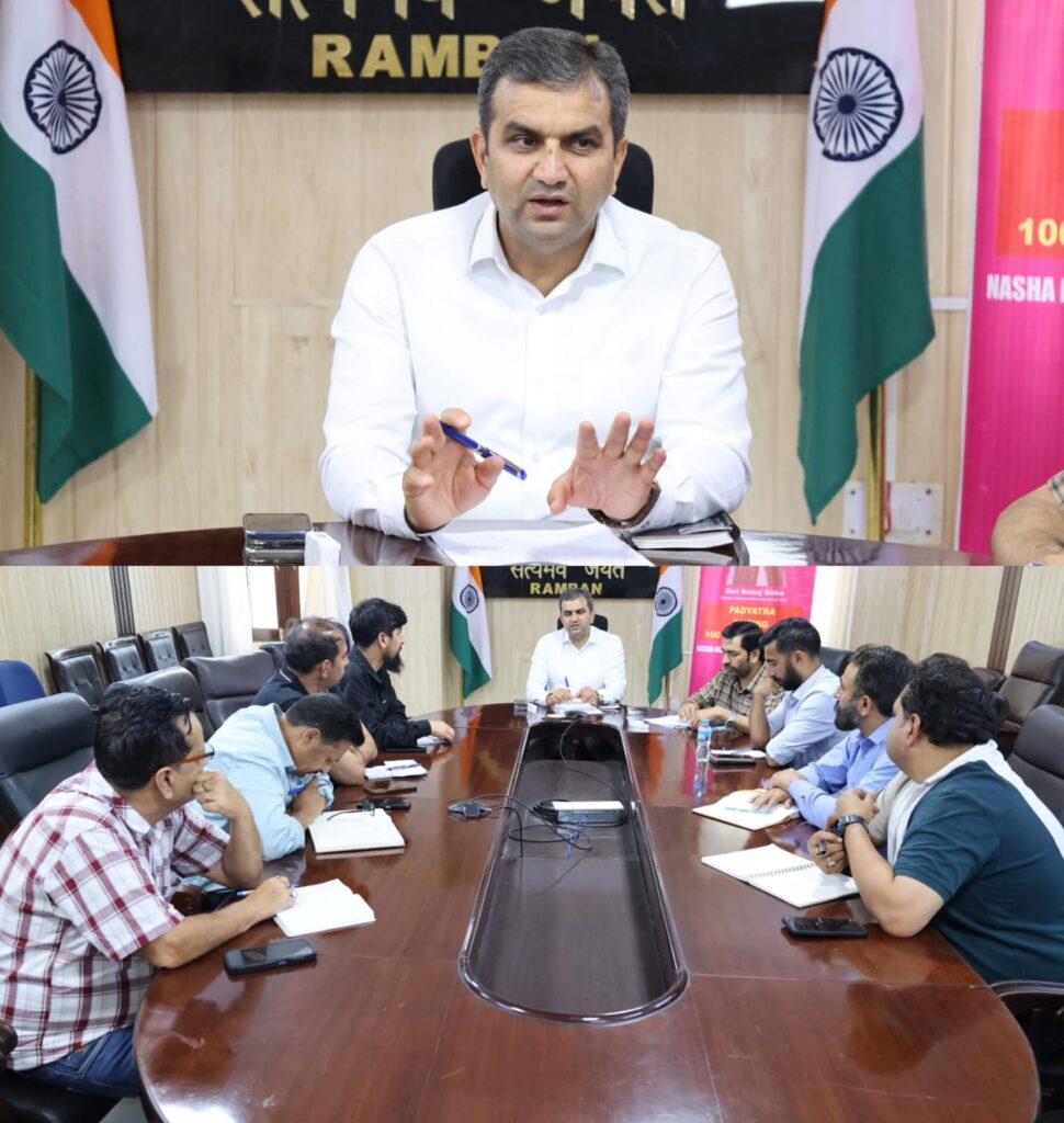 DC Ramban reviews progress of Rural Development Department, sets timelines for completion of works