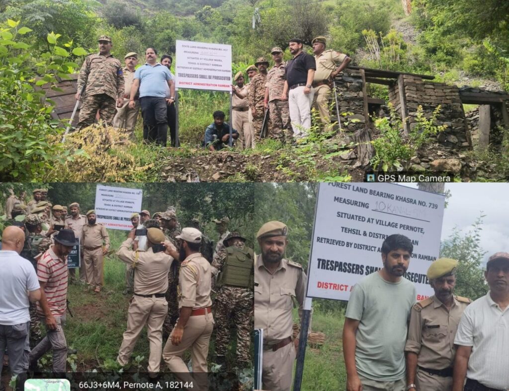 District Administration Ramban retrieves land worth ₹2.5 crore from drug peddlers in major anti-encroachment drive
