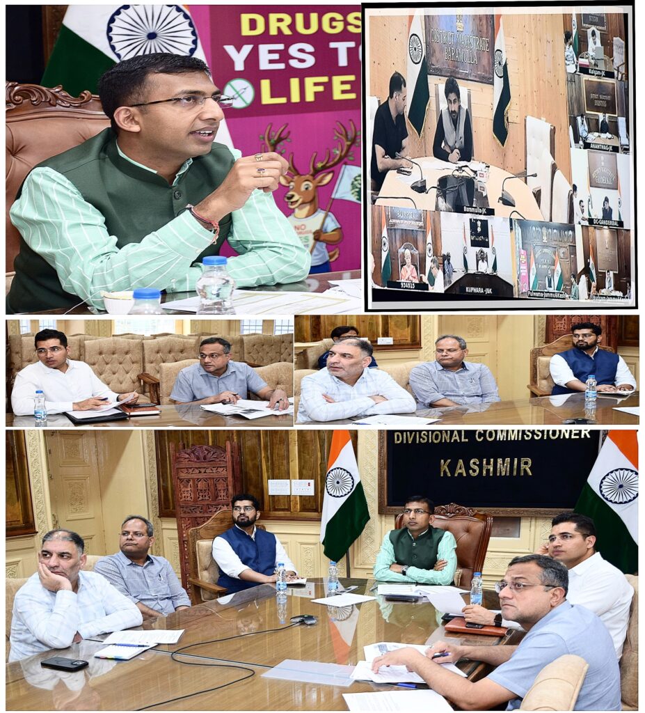 Div Com Kashmir reviews progress on Compassionate Appointment Cases, Grievance Redressal, SVAMITA Cards