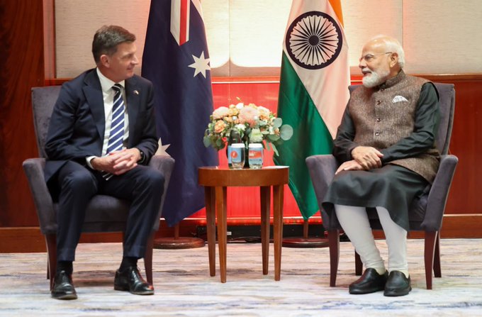 Prime Minister Narendra Modi holds talks with Leader of the Opposition of Australia on strength of bilateral ties