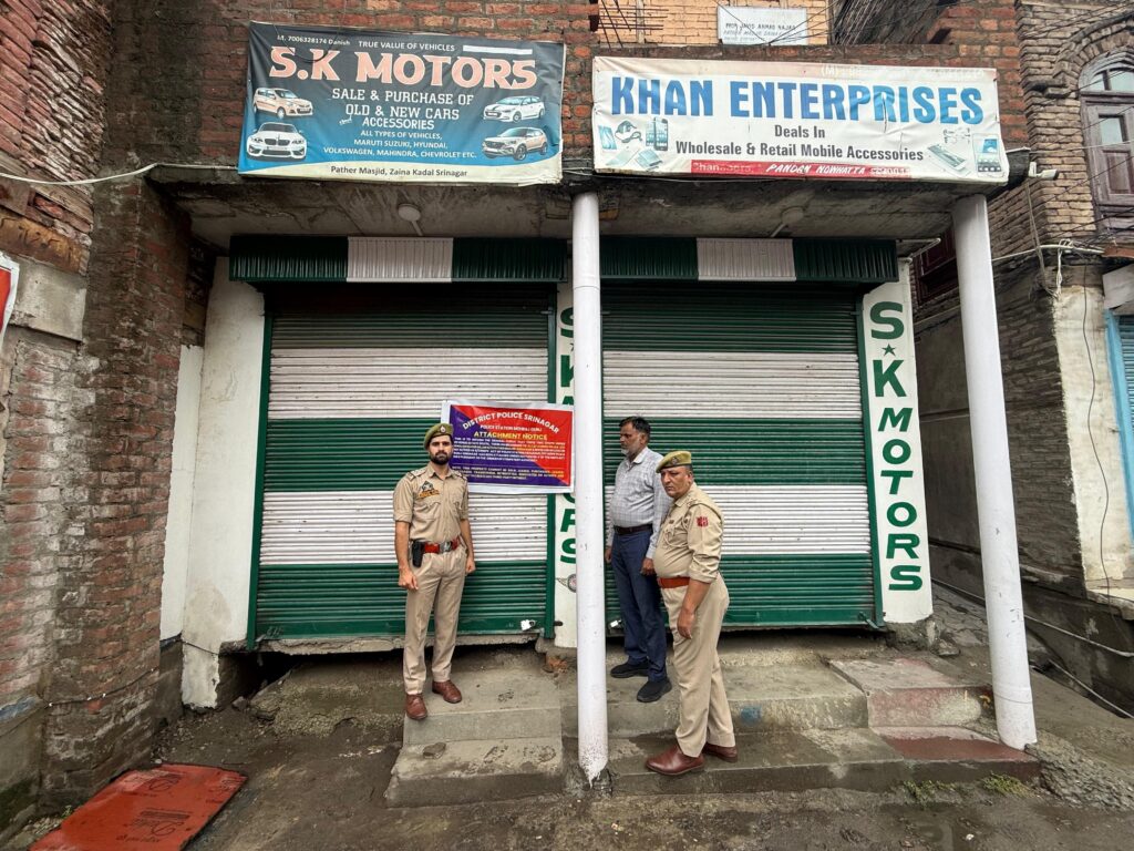 Properties worth over Rs 1 crore linked to drug peddlers seized in Srinagar