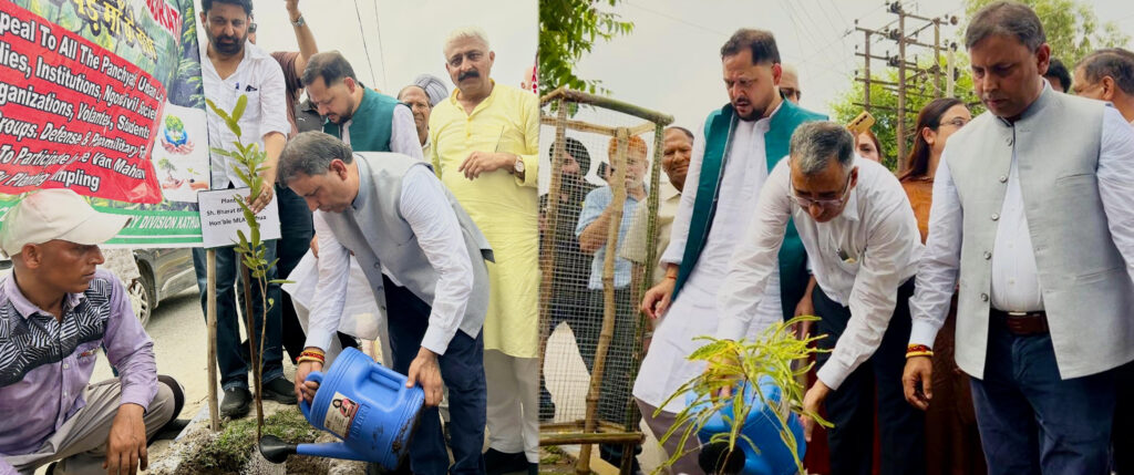 MLA Dr Bharat Bhushan, DC Rajesh Sharma lead ‘Ek Ped Maa Ke Naam’ campaign to promote environmental conservation