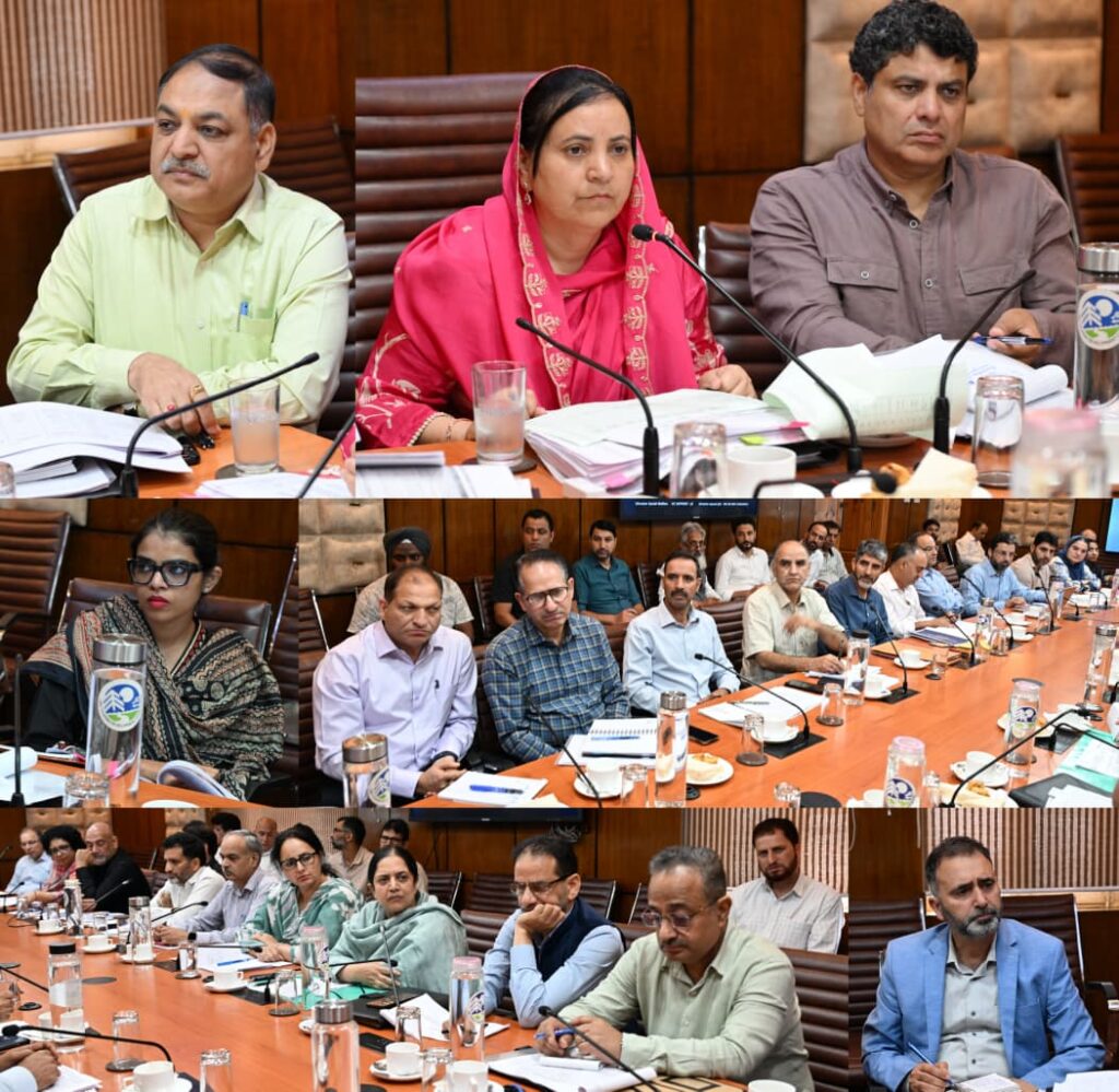 Sakeena Itoo reviews progress of SASCI, CAPEX, other flagship schemes across Health, Social Welfare, Education departments