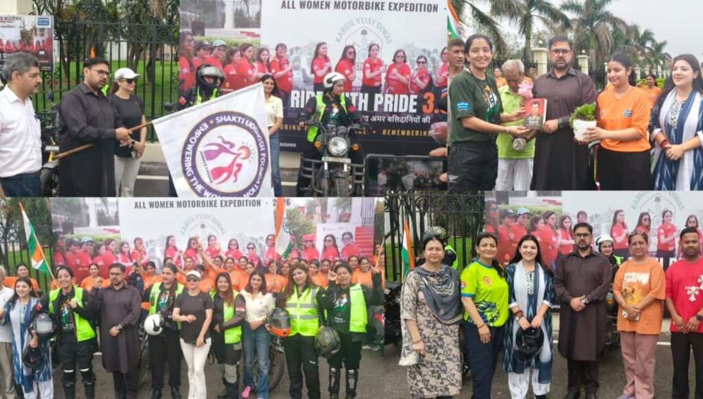 Satish Sharma flags off ‘Ride with Pride 3.0’ All-Women Motorbike expedition; lauds riders for inspiring courage, patriotism