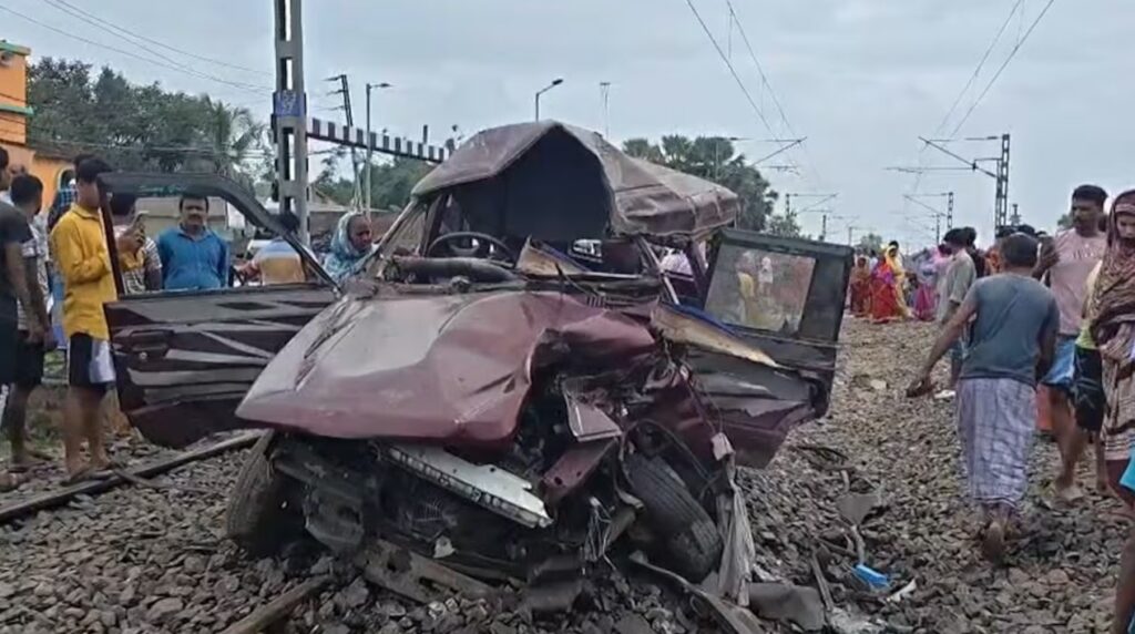 Three students killed, several injured after train rams school van at railway crossing in West Bengal’s Murshidabad