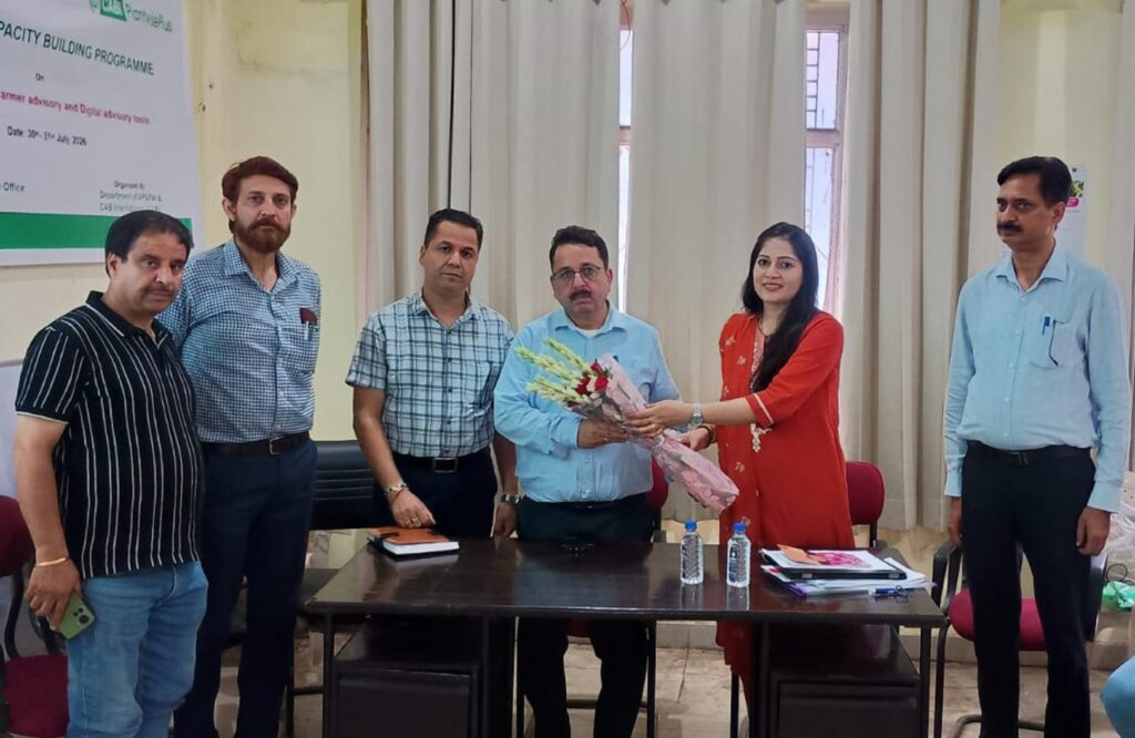 Two-day capacity building programme on plant clinic approach, farmer advisory and digital advisory tools concludes at Udhampur