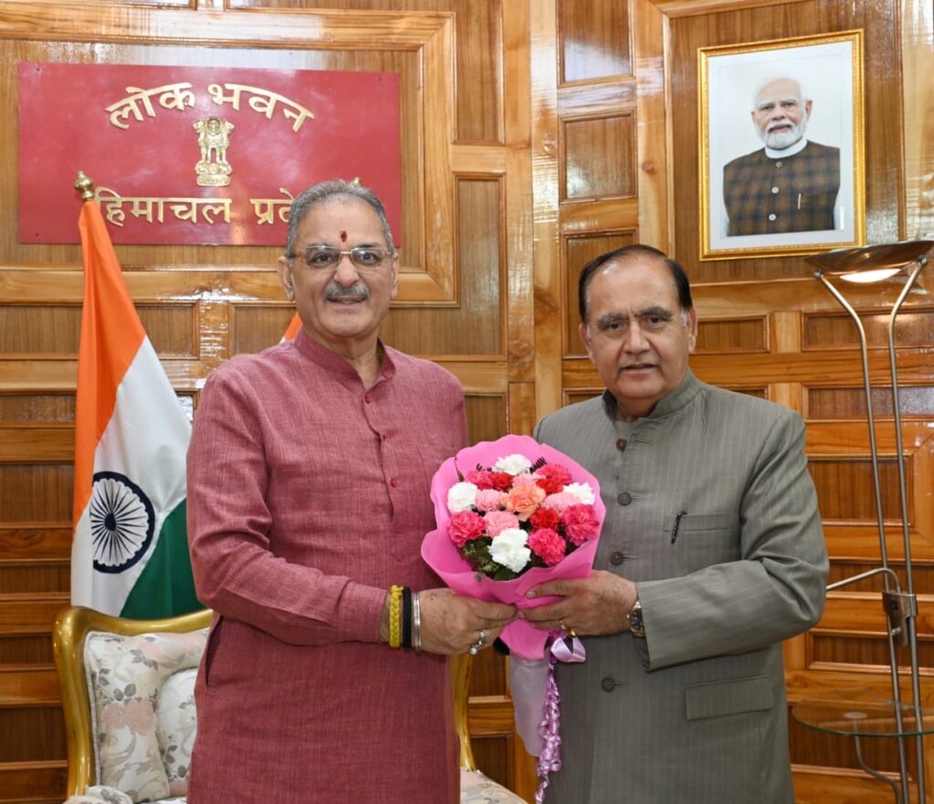 Himachal Assembly Speaker Kuldeep Singh Pathania Calls on Governor Kavinder Gupta