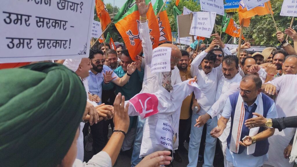 BJP Stages Major Protest Against NC-Led Govt in Jammu Over ‘Unfulfilled Promises’
