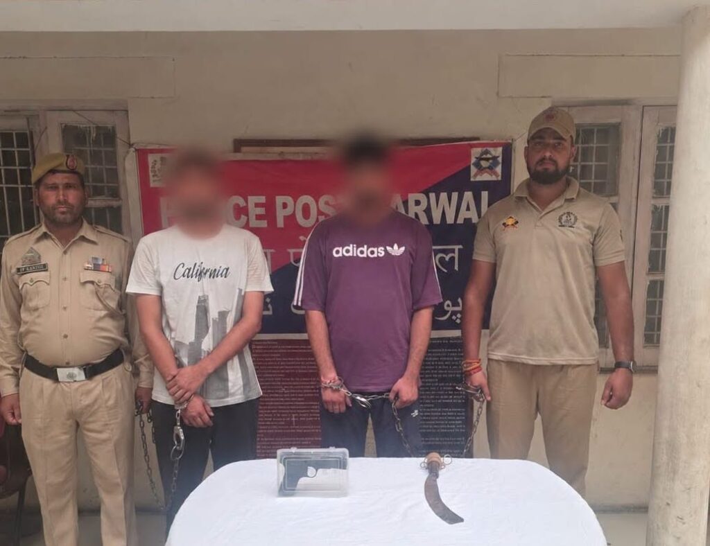 Suspected Criminal Arrested With Pistol, Sharp-Edged Weapon in Jammu