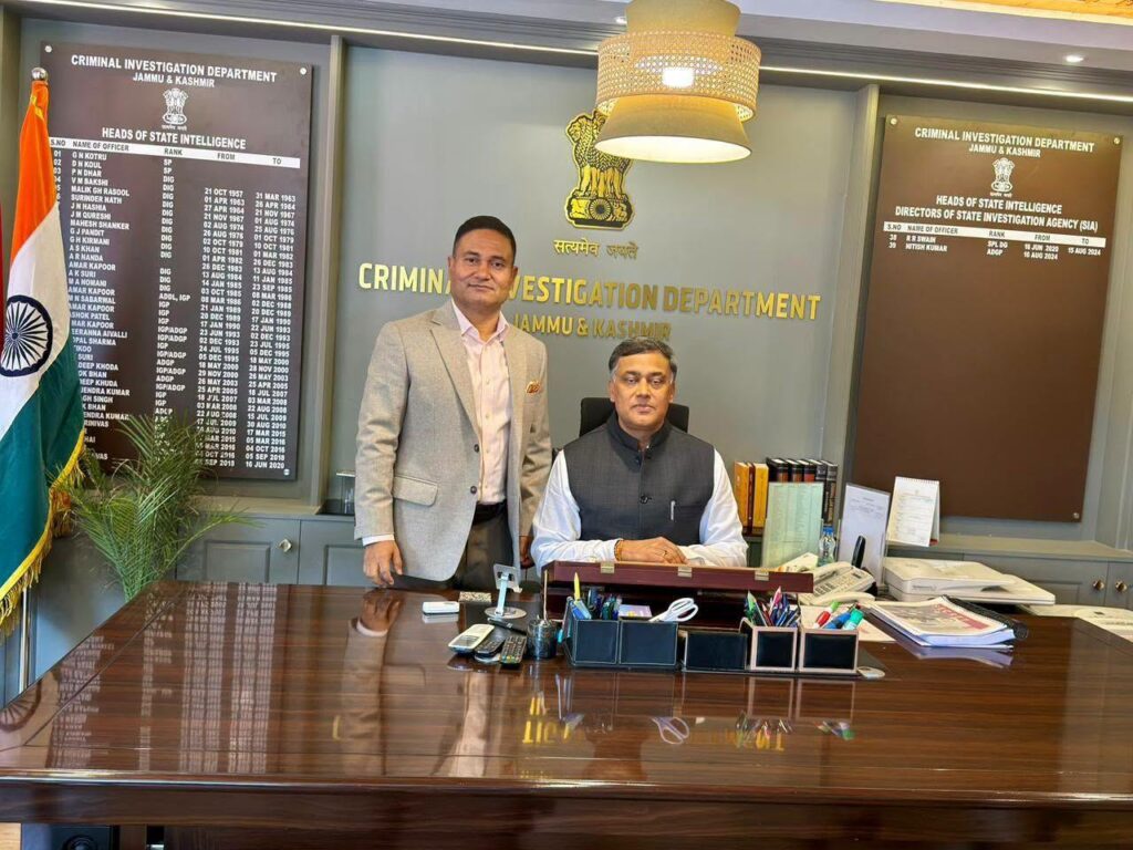M K Sinha Takes Charge as ADG CID Jammu and Kashmir