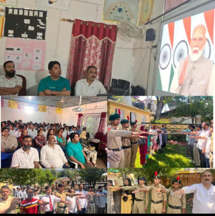 Bhaderwah: Students participate in Live Streaming of PM’s Address