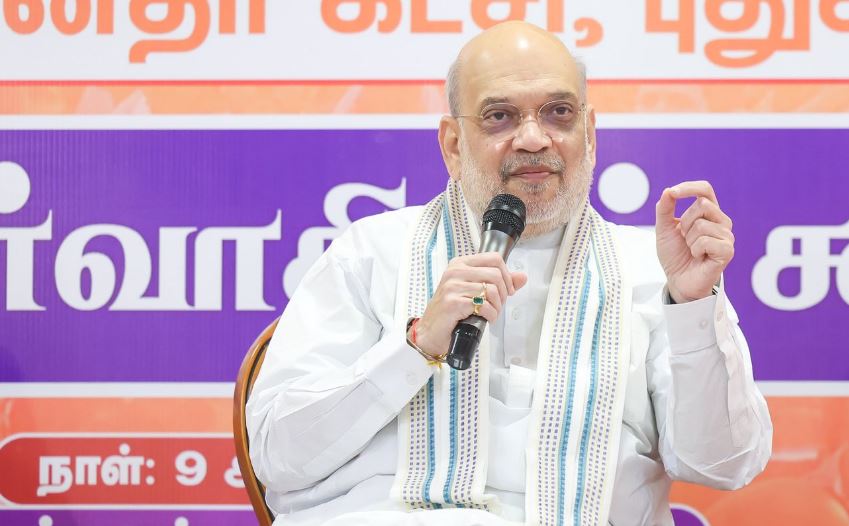 Home Minister Amit Shah exhorts BJP workers to strengthen party