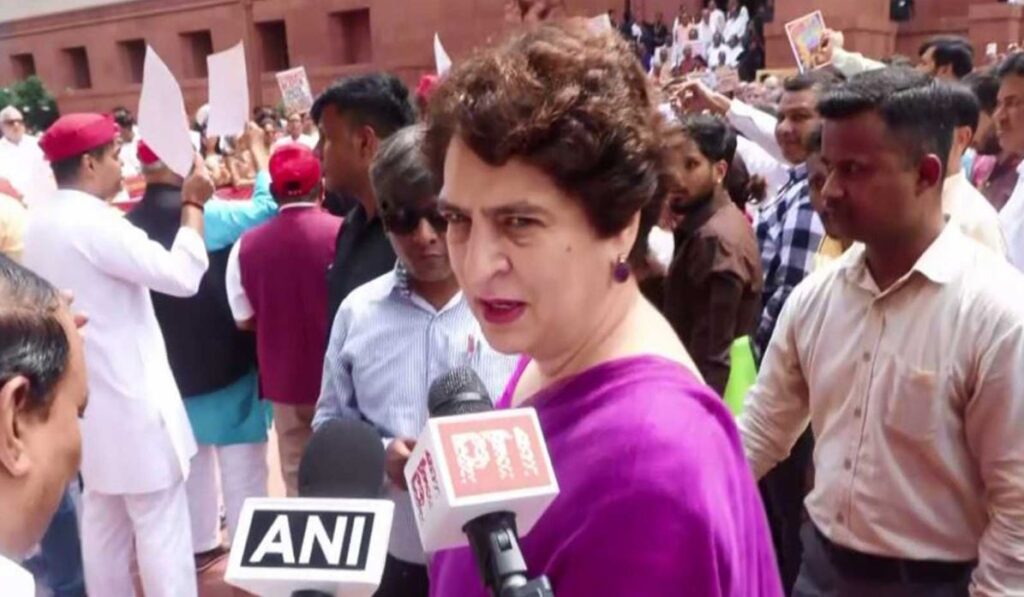 “Seen this for very first time”: Congress MP Priyanka Gandhi Vadra on ruling-opposition protests in Parliament
