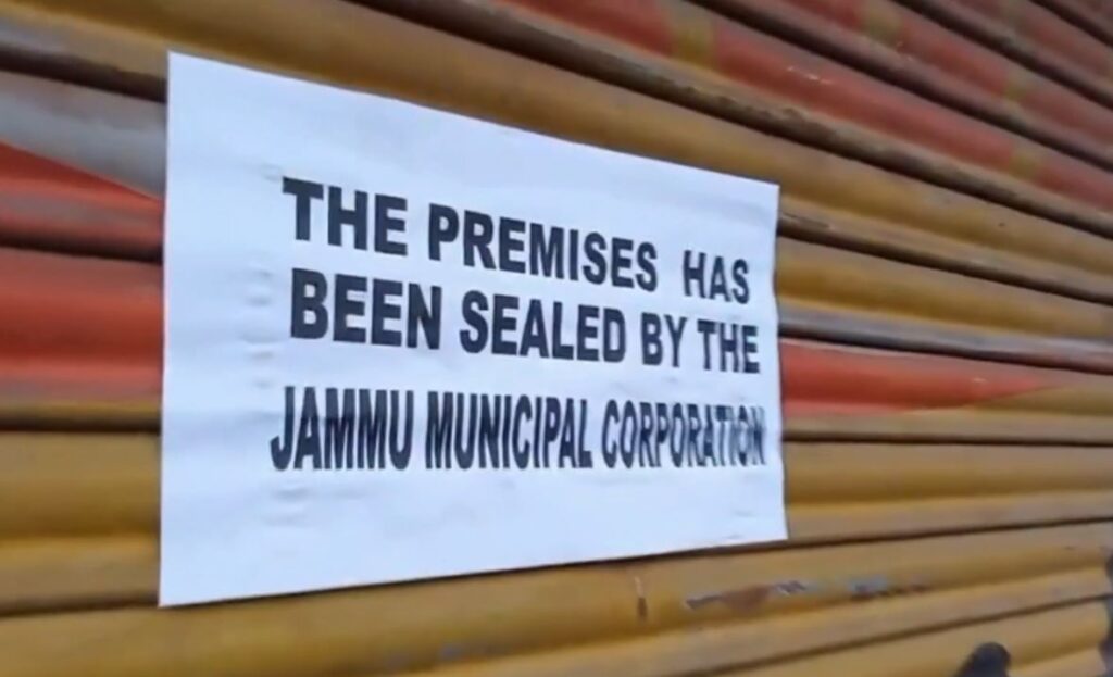 JMC seals 46 shops in prime market place for 4-year rent default in Jammu