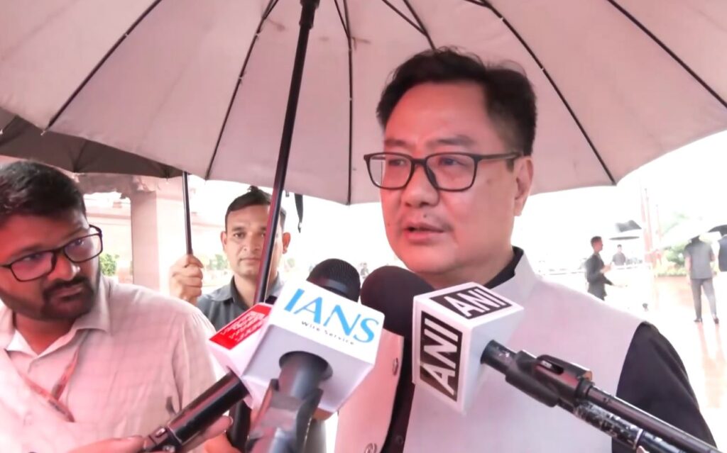 “House is functioning, Bills are being passed”: Kiren Rijiju amid Opposition protests