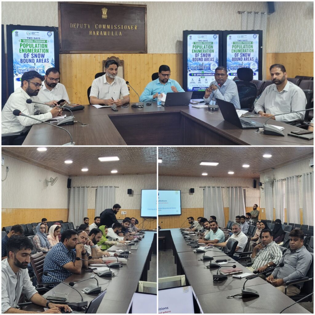 Census 2027: Two-Day Training Programme for Charge Officers for Snow-Bound areas commences in Baramulla