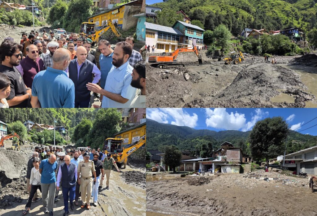 DC Kishtwar visits cloudburst affected Sub Division Chatroo, reviews restoration works and directs swift rehabilitation measures