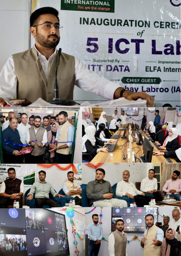 DC Srinagar inaugurates ICT Labs in five Government Schools under NTT DATA & ELFA International CSR initiative
