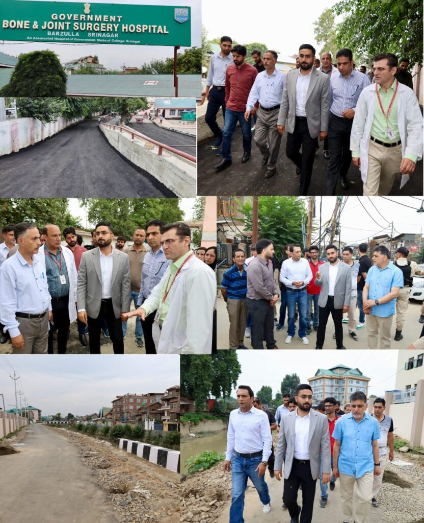 DC Srinagar inspects newly developed alternate entry gate, additional parking space at Bone & Joint Hospital