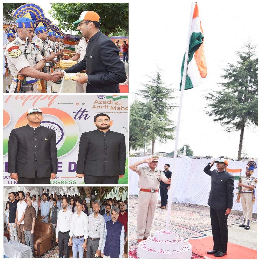 80th I-Day: Div Com Kashmir Hoists National Flag at Office Premises