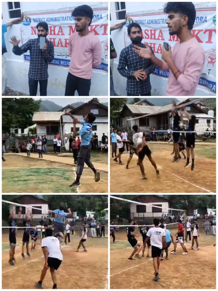 Friendly Volleyball Match held in Bandipora under Nasha Mukt Bharat Abhiyan