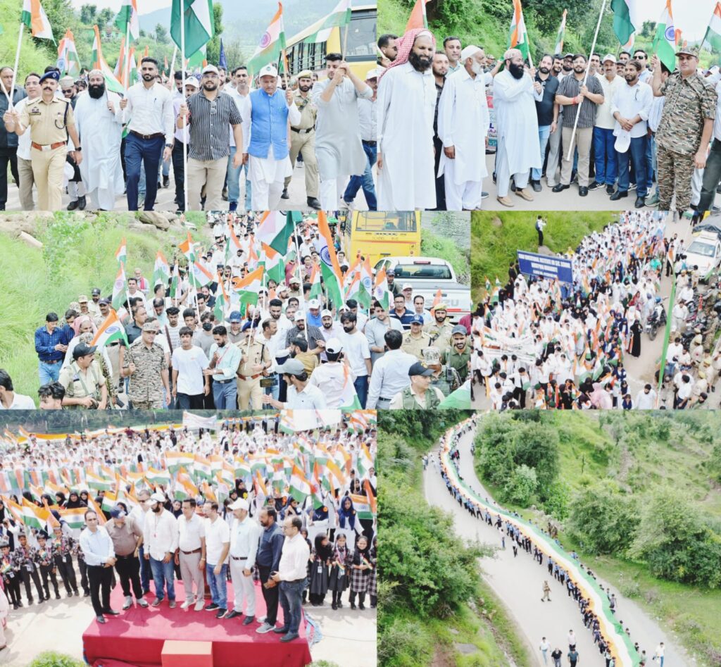 Grand Har Ghar Tiranga Rally taken out in Manjakote