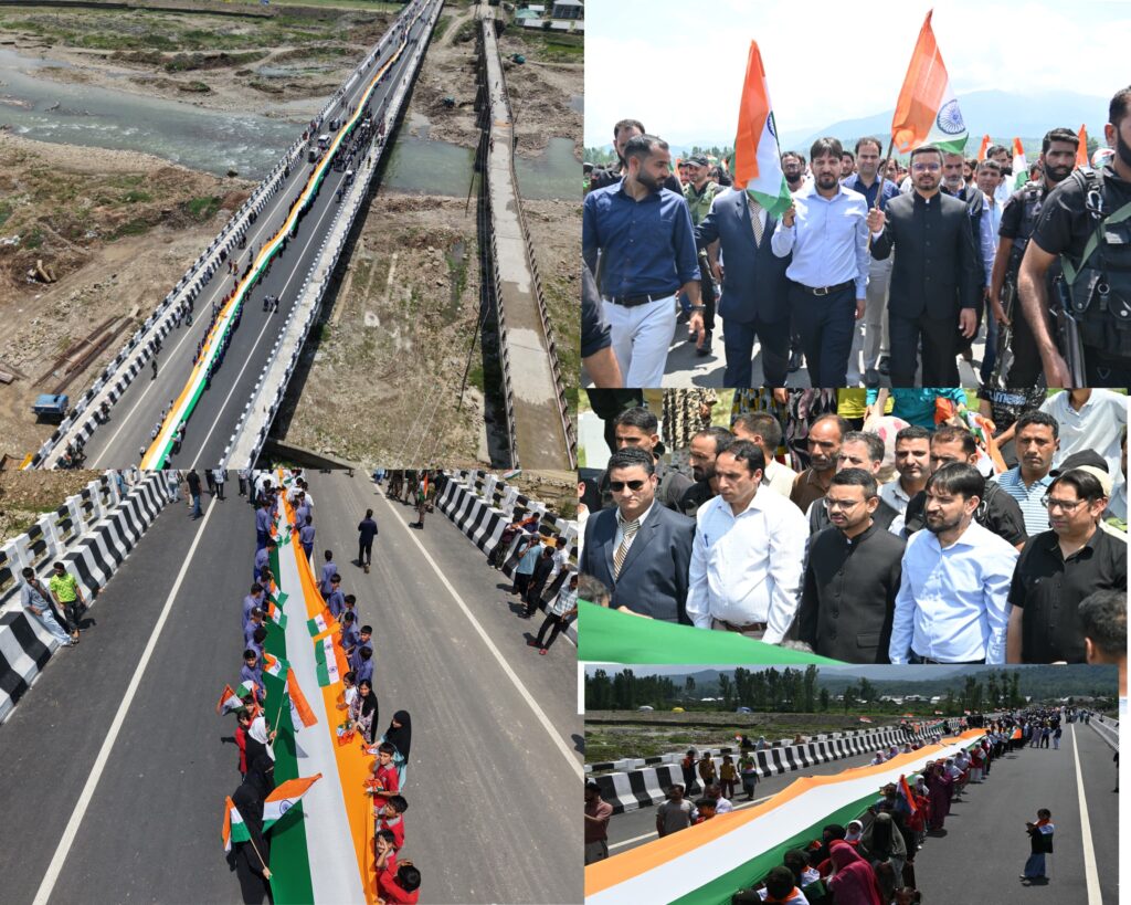 Grand ‘Tiranga Exhibition’ held on newly constructed Brazloo-Pahloo bridge in Kulgam
