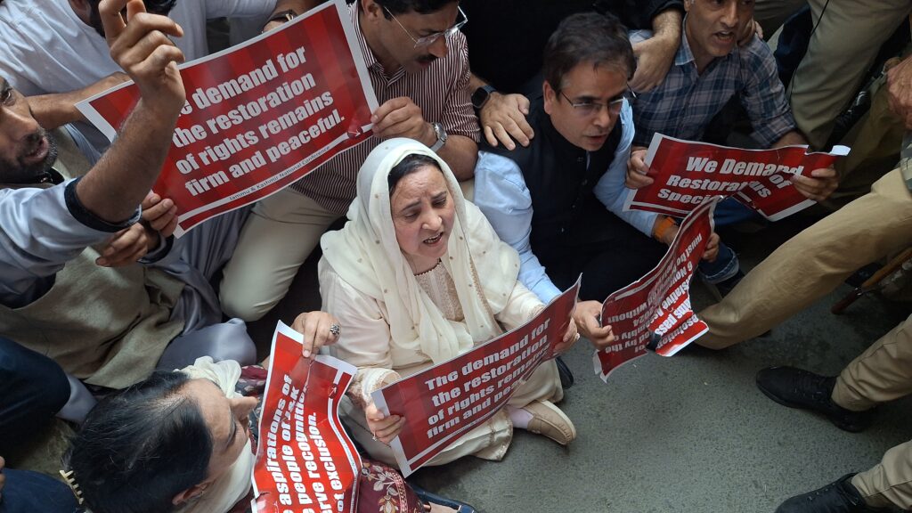 NC leaders hold protest against abrogation of Article 370