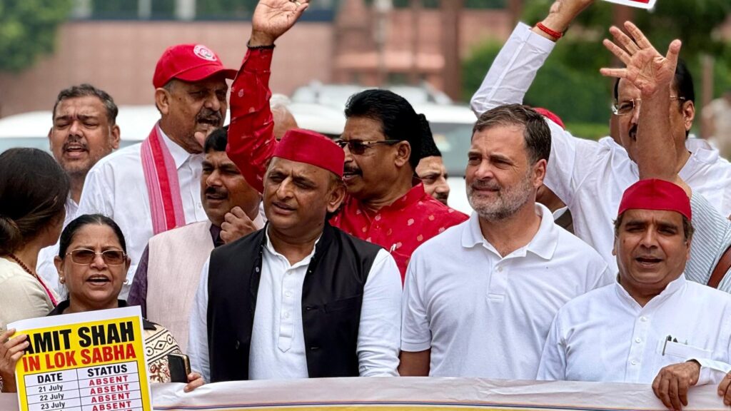 Opposition MPs to protest at Makar Dwar over Amit Shah’s statement, Ram Temple donations row