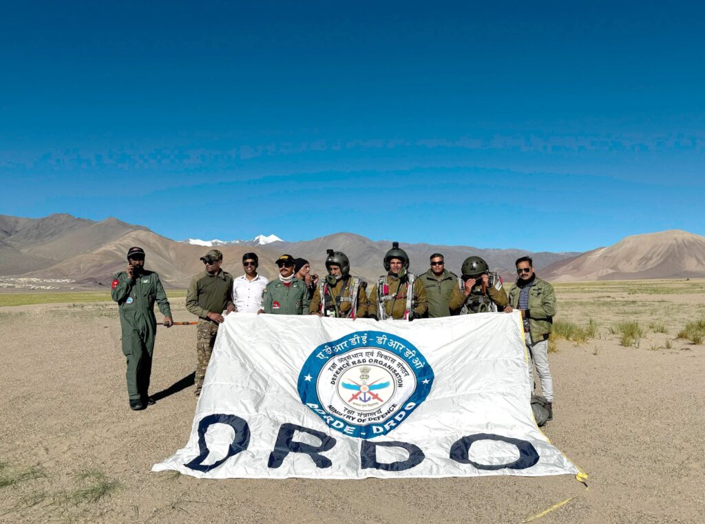 DRDO Successfully Tests Military Combat Parachute System at 22,000 Feet in Ladakh