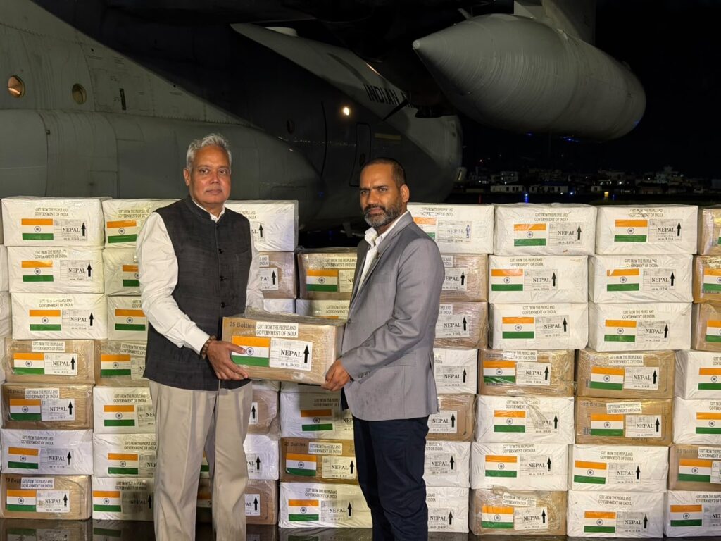 “Always with Nepal”: India hands over 10 tons of humanitarian aid as country reels from devastating flash floods