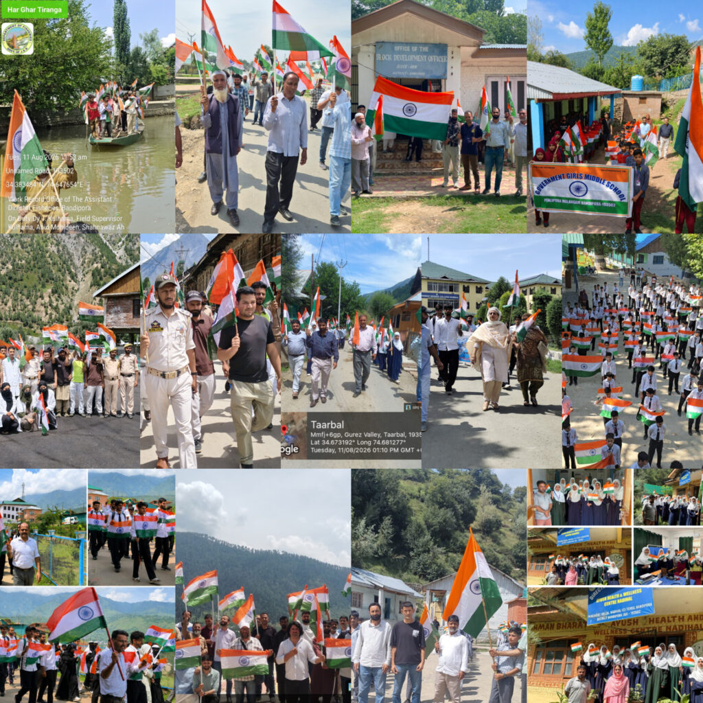 Har Ghar Tiranga Campaign gains further momentum across Bandipora with Rallies, Cultural and Community Activities