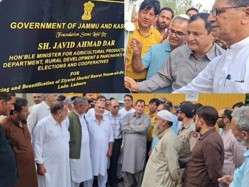 Javid Dar lays foundation stone for beautification of Ziyarat Hazrat Nizam-ud-Din (RA) at Ladoora