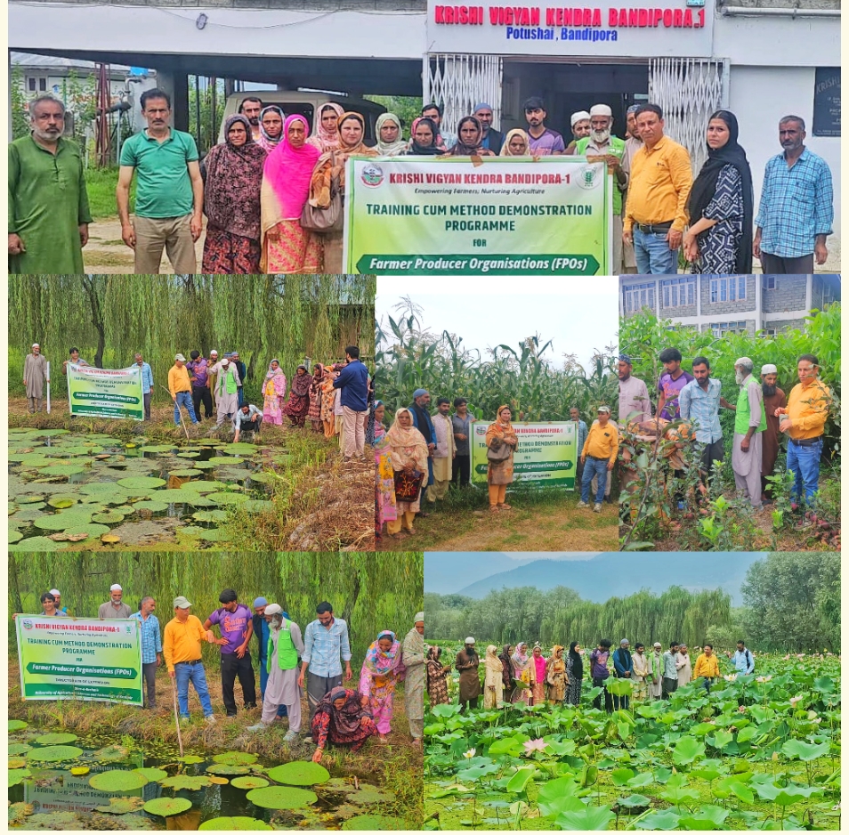 KVK Bandipora-1 hosts exposure visit for Ganderbal FPO, showcases modern Farming Technologies