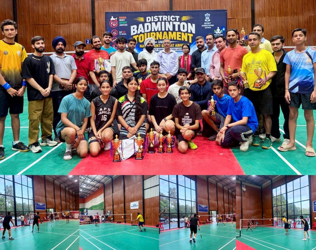 Kathua Admin’s maiden District Badminton Tournament concludes on a high note