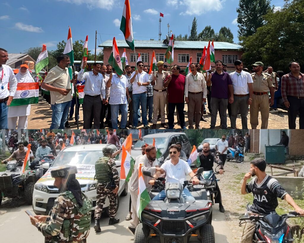 Khan Sahib Budgam erupts in Tricolour Spirit as Mega Tiranga Rally draws enthusiastic participation