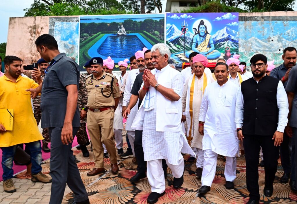 Lt Governor lays Foundation Stone of Amriteshwar Sarovar at Dharpur, Sunderbani in Rajouri